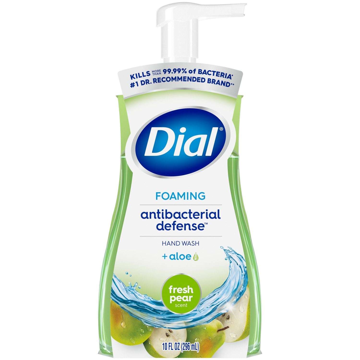 Dial® Antibacterial Foaming Hand Wash, Fresh Pear Scent, 8 oz, 8/Carton