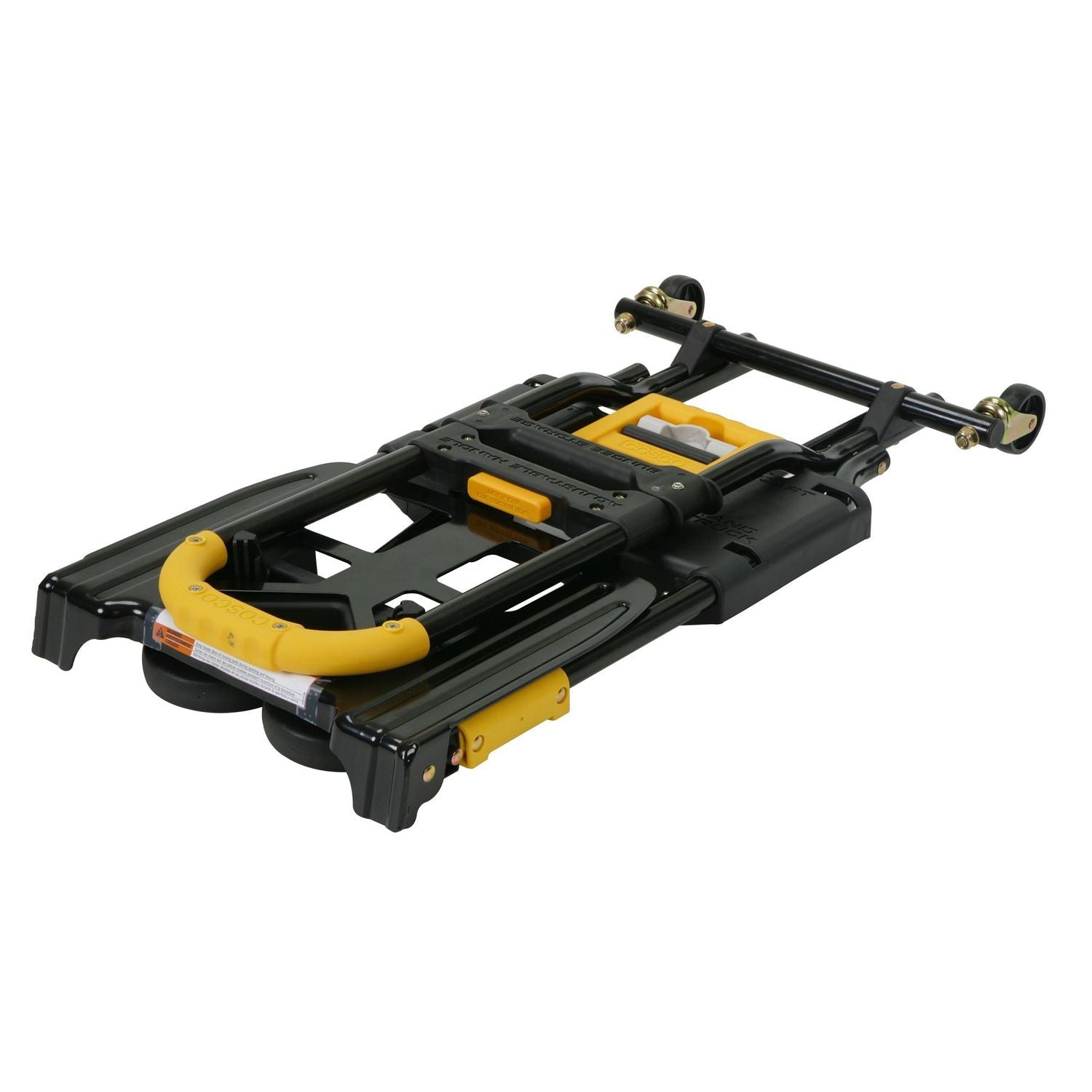 Cosco® 2-in-1 Folding Hand Truck, 300 lb Capacity, 17" x 30.5" x 33.5", Black/Yellow - Bloom Skins