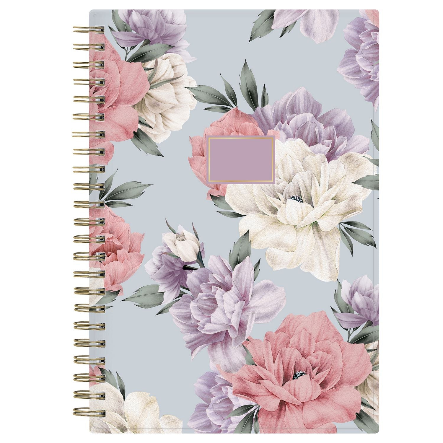 Blue Sky® Tula Weekly/Monthly Planner, Floral Artwork, 8" x 5", Purple/Pink/White Cover, 12-Month (Jan to Dec): 2025 - Bloom Skins