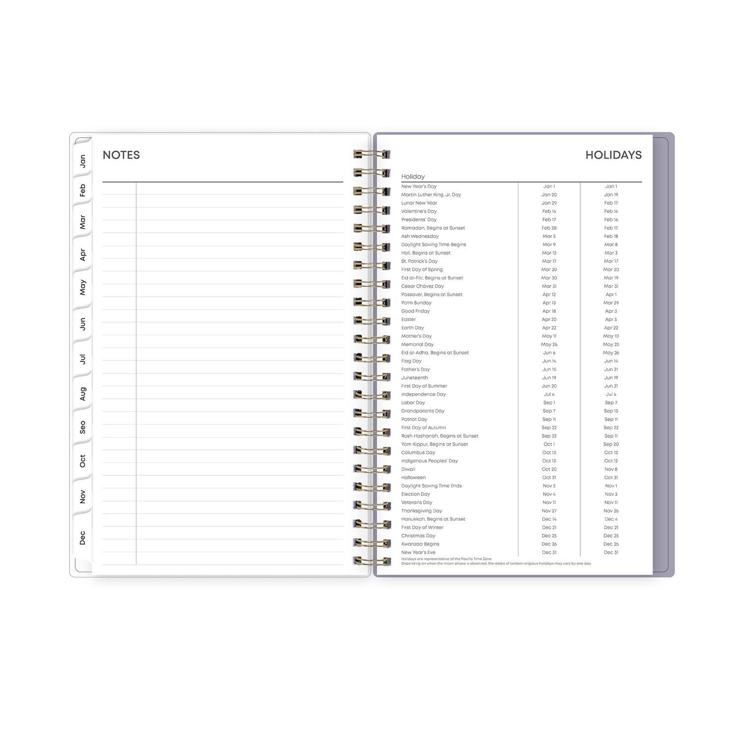 Blue Sky® Tula Weekly/Monthly Planner, Floral Artwork, 8" x 5", Purple/Pink/White Cover, 12-Month (Jan to Dec): 2025 - Bloom Skins