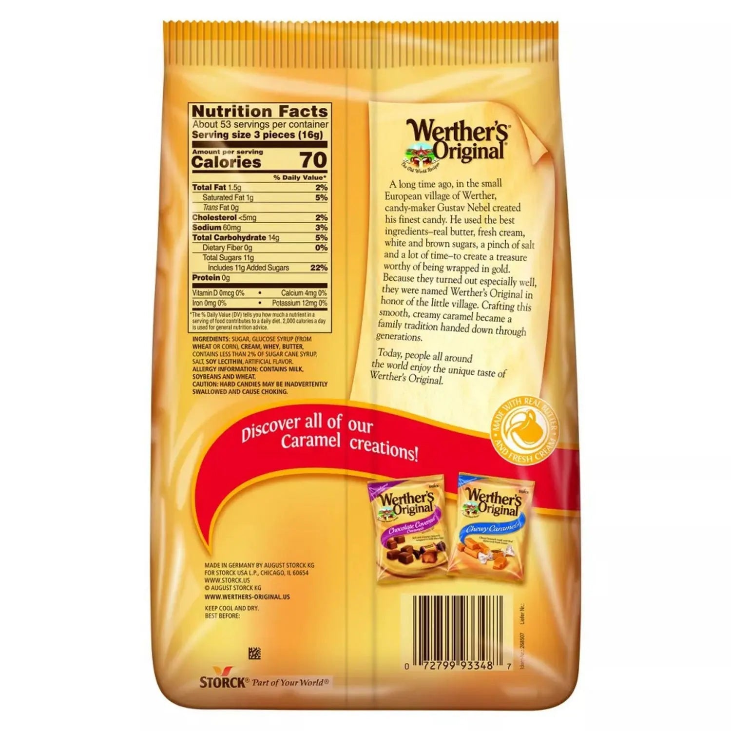 Werther's® Original® Original Hard Candies, Caramel, 30 oz Bag - Bloom Skins