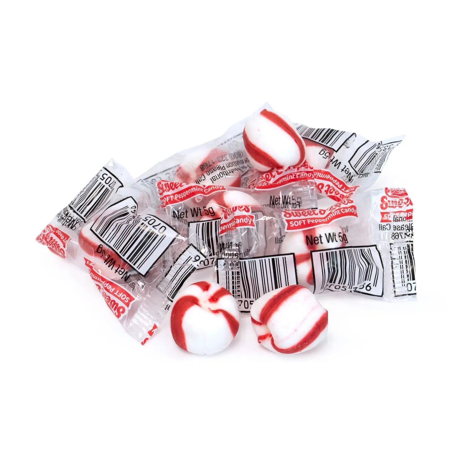 Ferrara® Bobs Sweet Stripes Soft Candy, Peppermint, 0.18 oz Individually Wrapped, 160/Tub, 2 Tubs/Carton