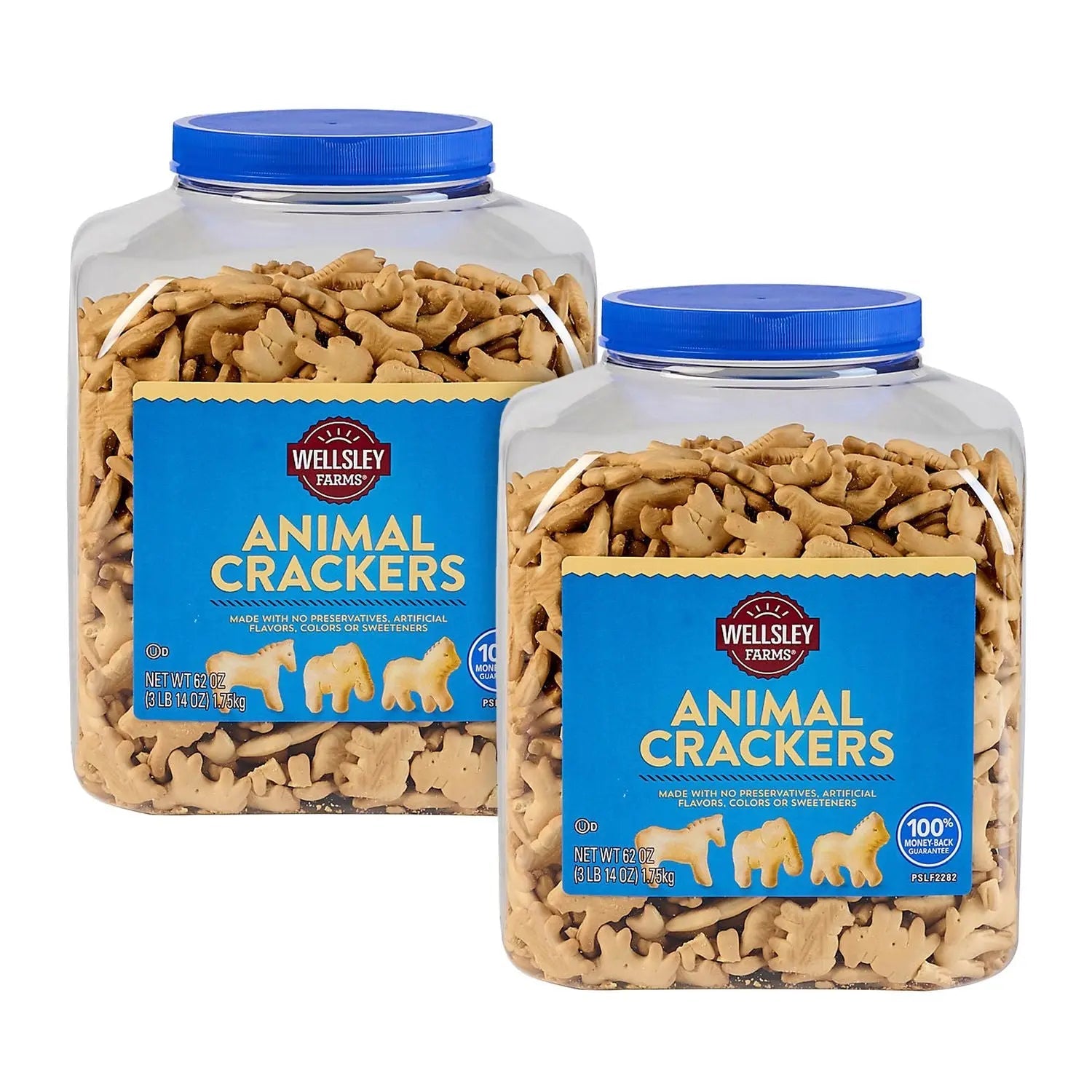 Wellsley Farms™ Animal Crackers, 62 oz Tub, 2/Carton