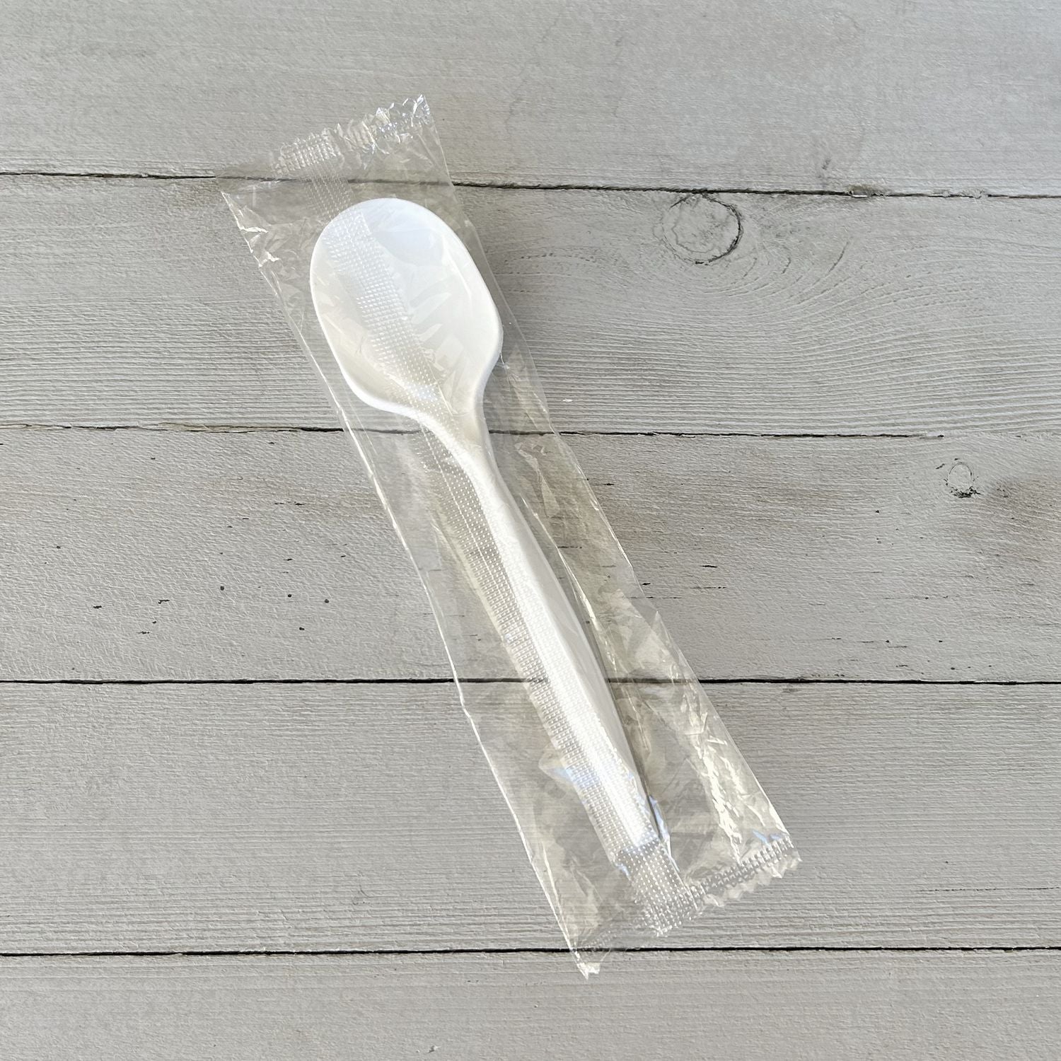 Boardwalk® Mediumweight Wrapped Polypropylene Cutlery, Soup Spoon, 4.86", Plastic, White, 1,000/Carton
