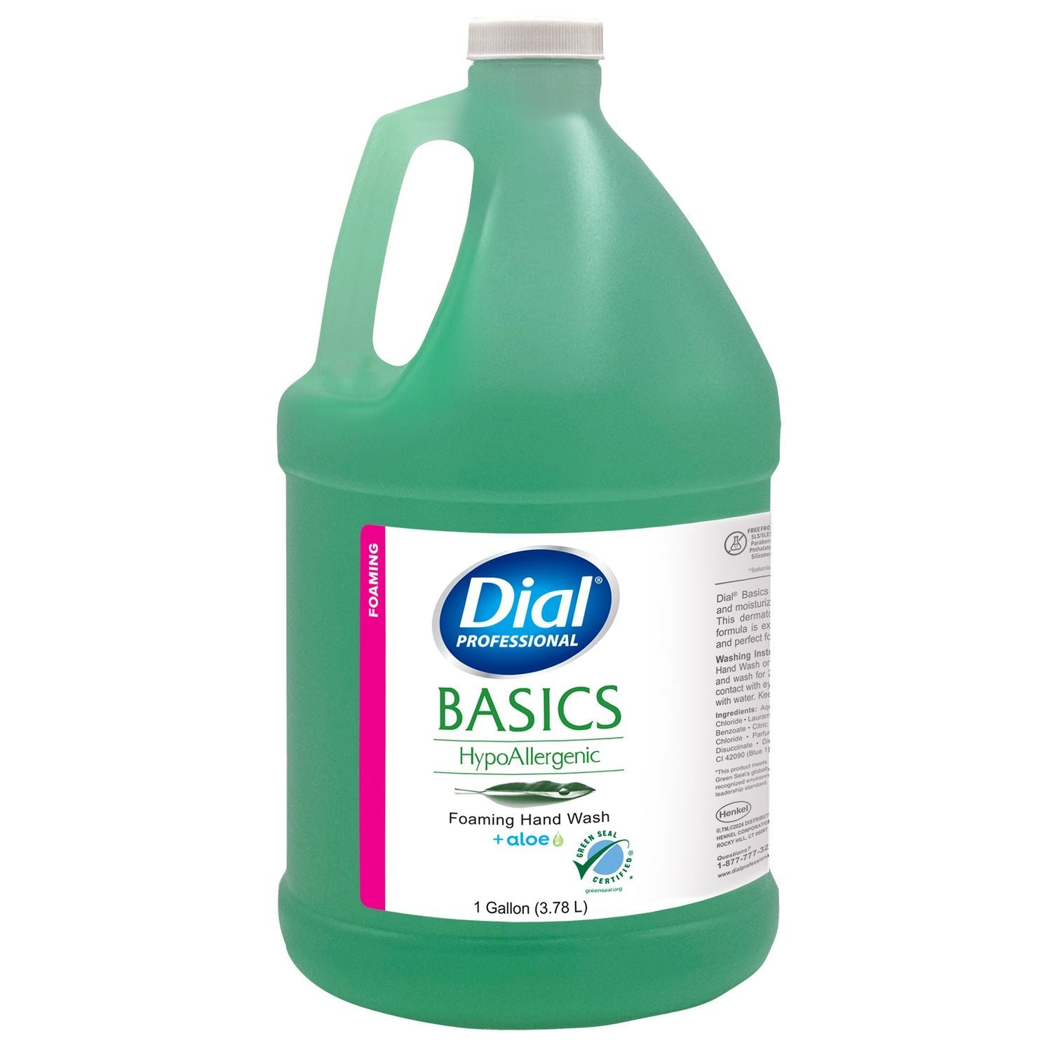 Dial® Basics Hypoallergenic Hand Wash, Honeysuckle Scent, 1 gal, 4/Carton