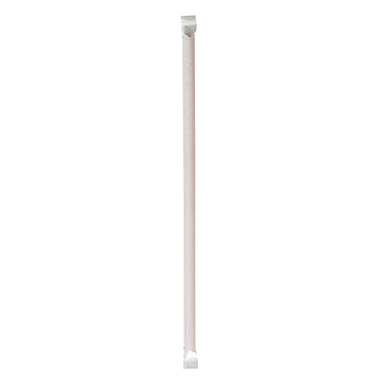 Boardwalk® Wrapped Jumbo Straws, 10.25", Polypropylene, Red, 2,000/Carton