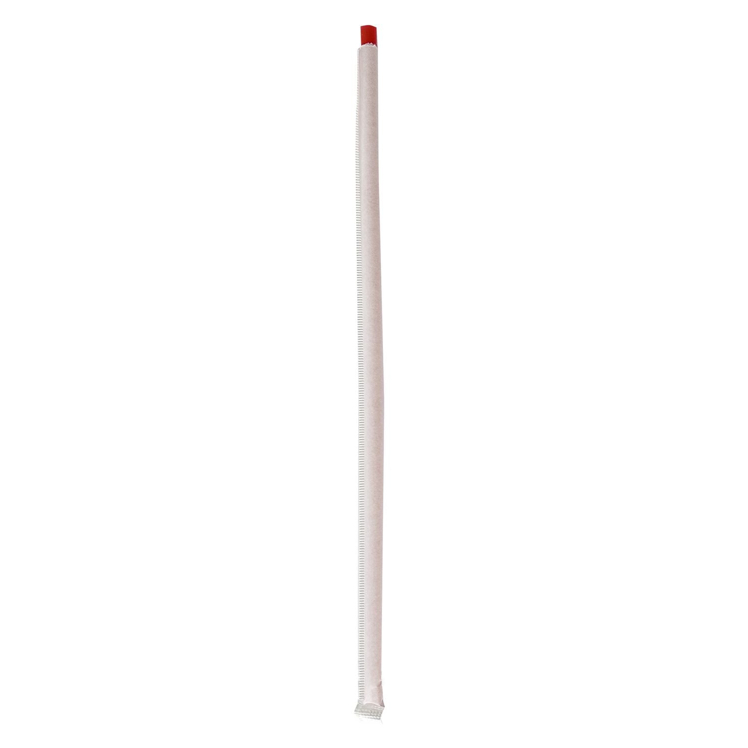 Boardwalk® Wrapped Jumbo Straws, 10.25", Polypropylene, Red, 2,000/Carton