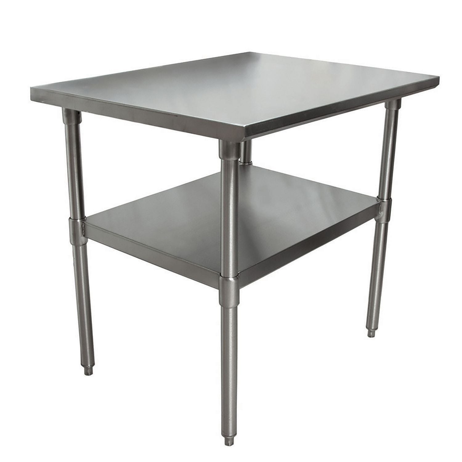 BK Resources Stainless Steel Flat Top Work Tables, 36w x 30d x 36h, Silver, 2/Pallet