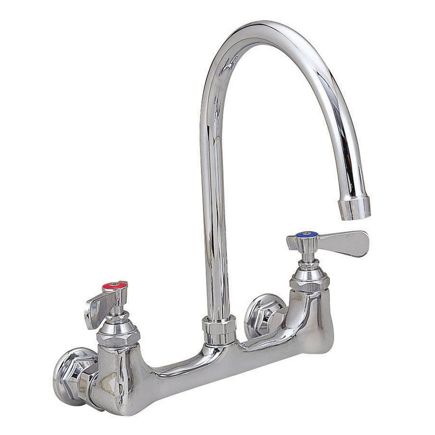 BK Resources WorkForce Standard Duty Faucet, 9.5" Height/5" Reach, Chrome-Plated Brass