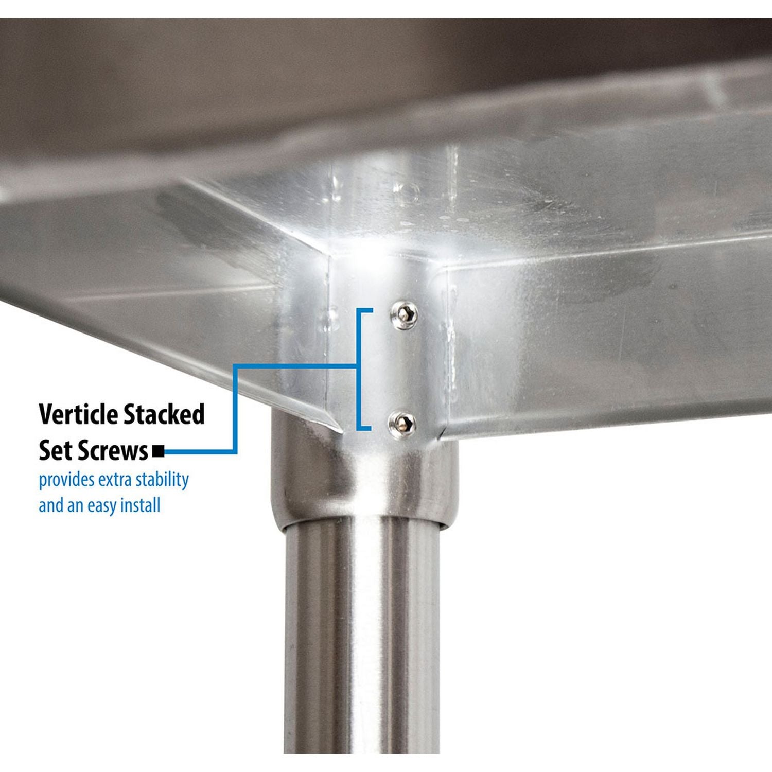 BK Resources Stainless Steel 5" Riser Top Tables, 72w x 30d x 39.75h, Silver, 2/Pallet