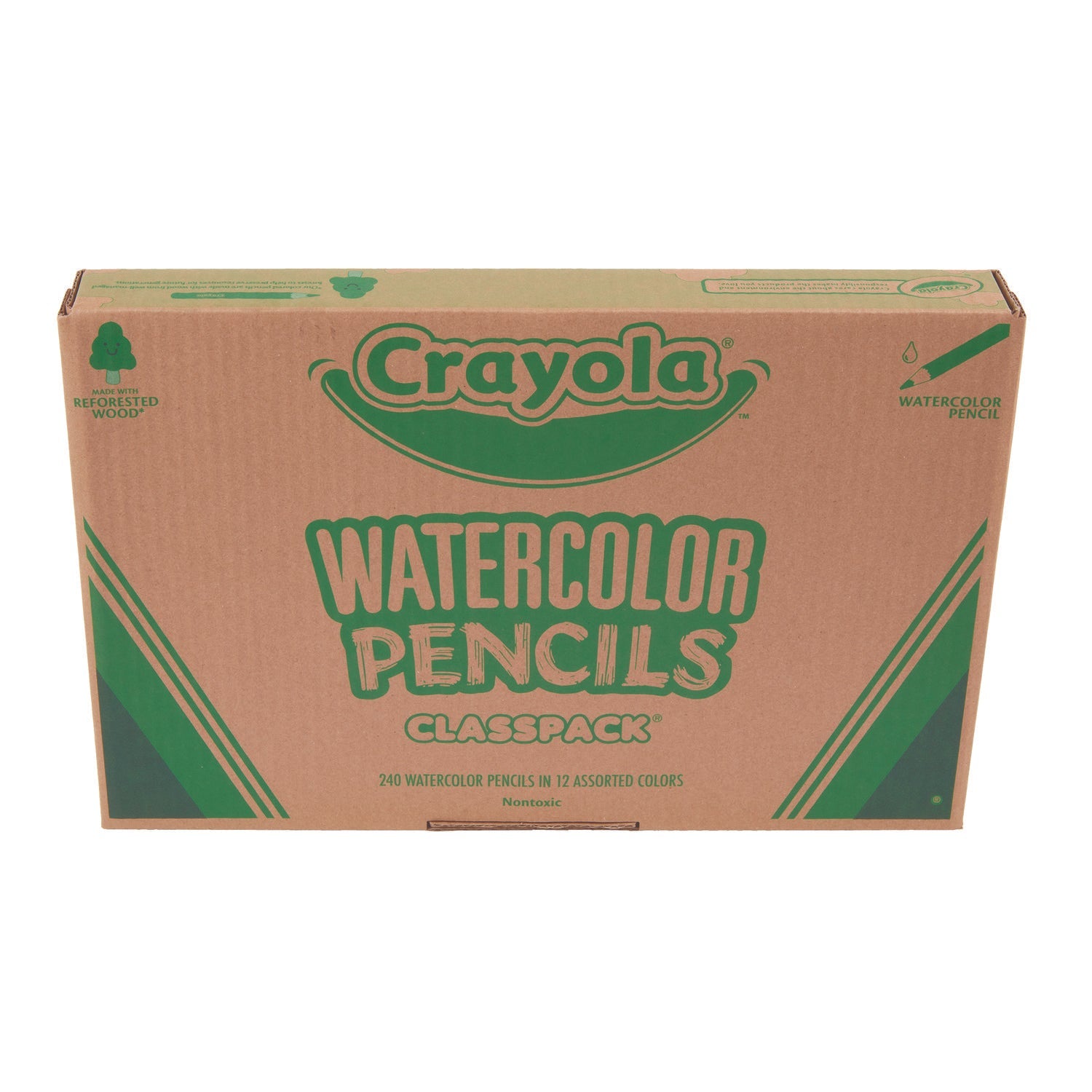 Crayola® Watercolor Pencil Classpack, 3.3 mm, Assorted Lead and Barrel Colors, 240/Pack