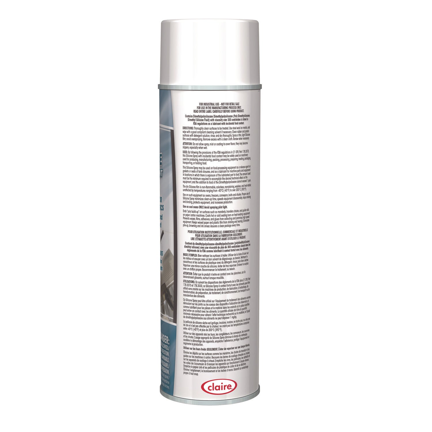 Claire® Silicone Release Agent, 11 oz Aerosol Can, 12/Carton