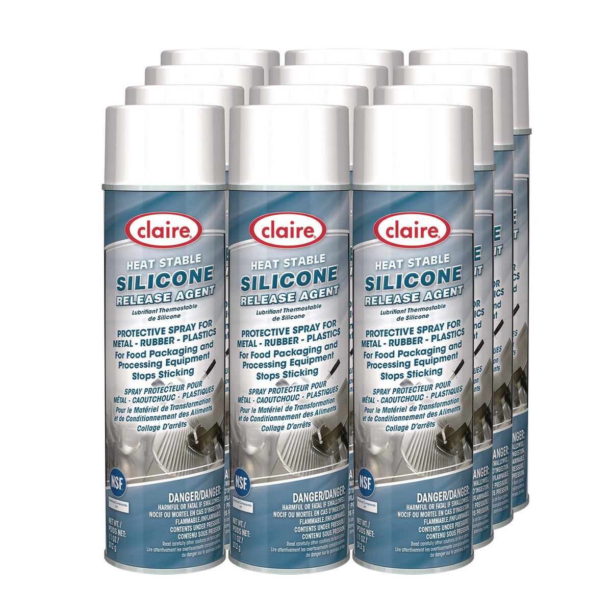 Claire® Silicone Release Agent, 11 oz Aerosol Can, 12/Carton - Bloom Skins