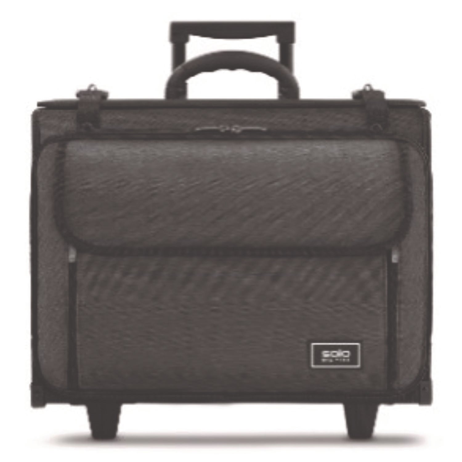 Solo Morgan Recycled Rolling Catalog Case, Fits Devices Up to 17.3", 18.13 x 7.13 x 13.5, Black/Gray