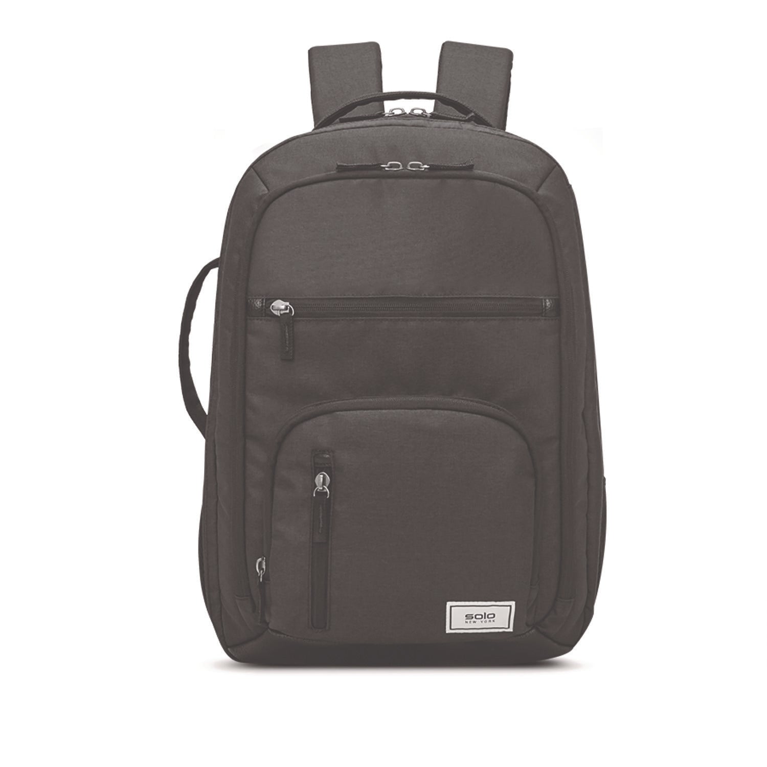 Solo Grand Travel Recycled TSA Backpack, Fits Devices Up to 17.3", 12.25 x 6.5 x 18.63, Dark Gray