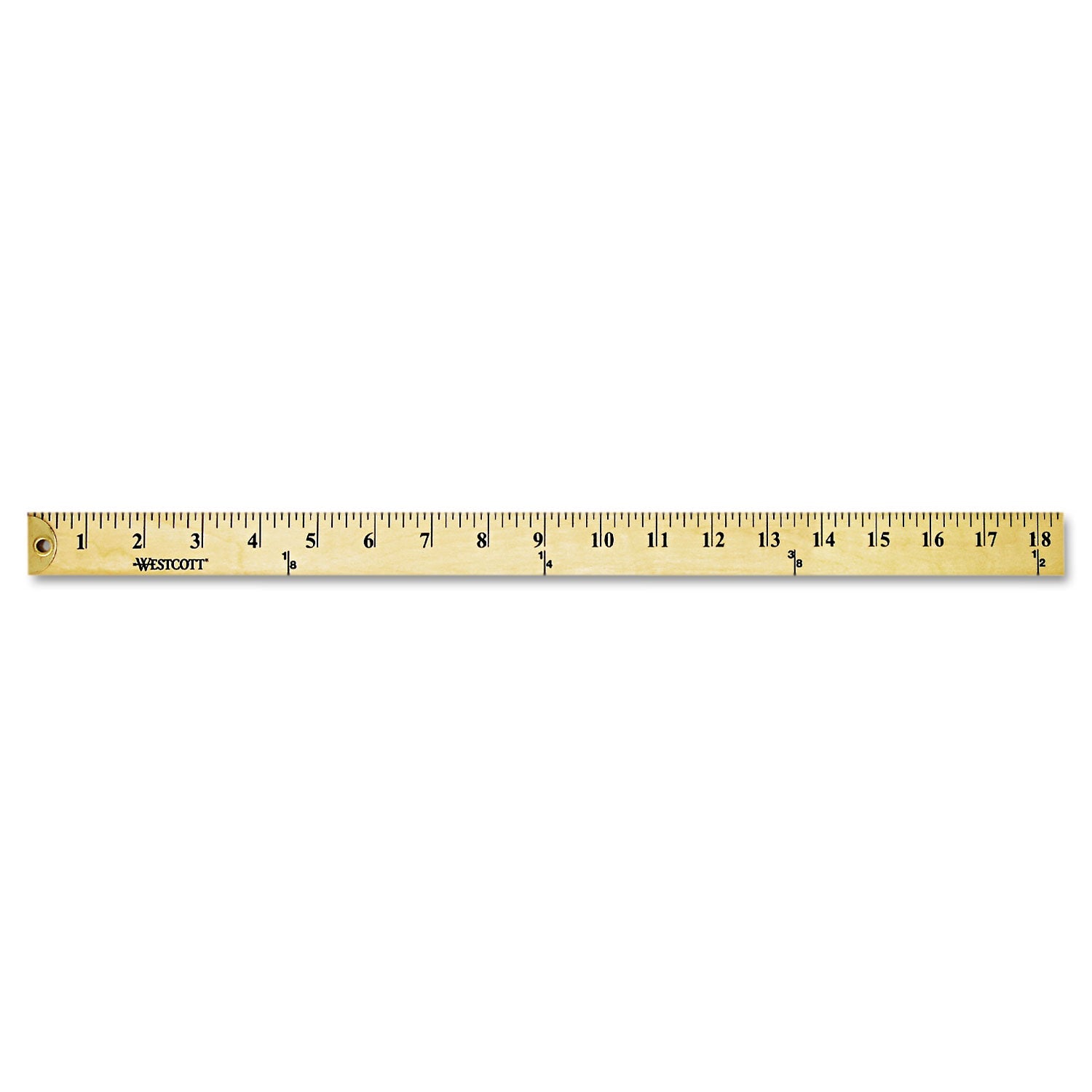 Westcott® Wood Yardstick With Metal Ends, 36" Long. Clear Lacquer Finish