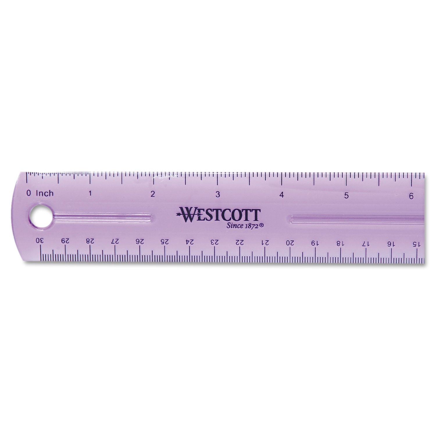 Westcott® 12" Jewel Colored Ruler, Standard/metric, Plastic