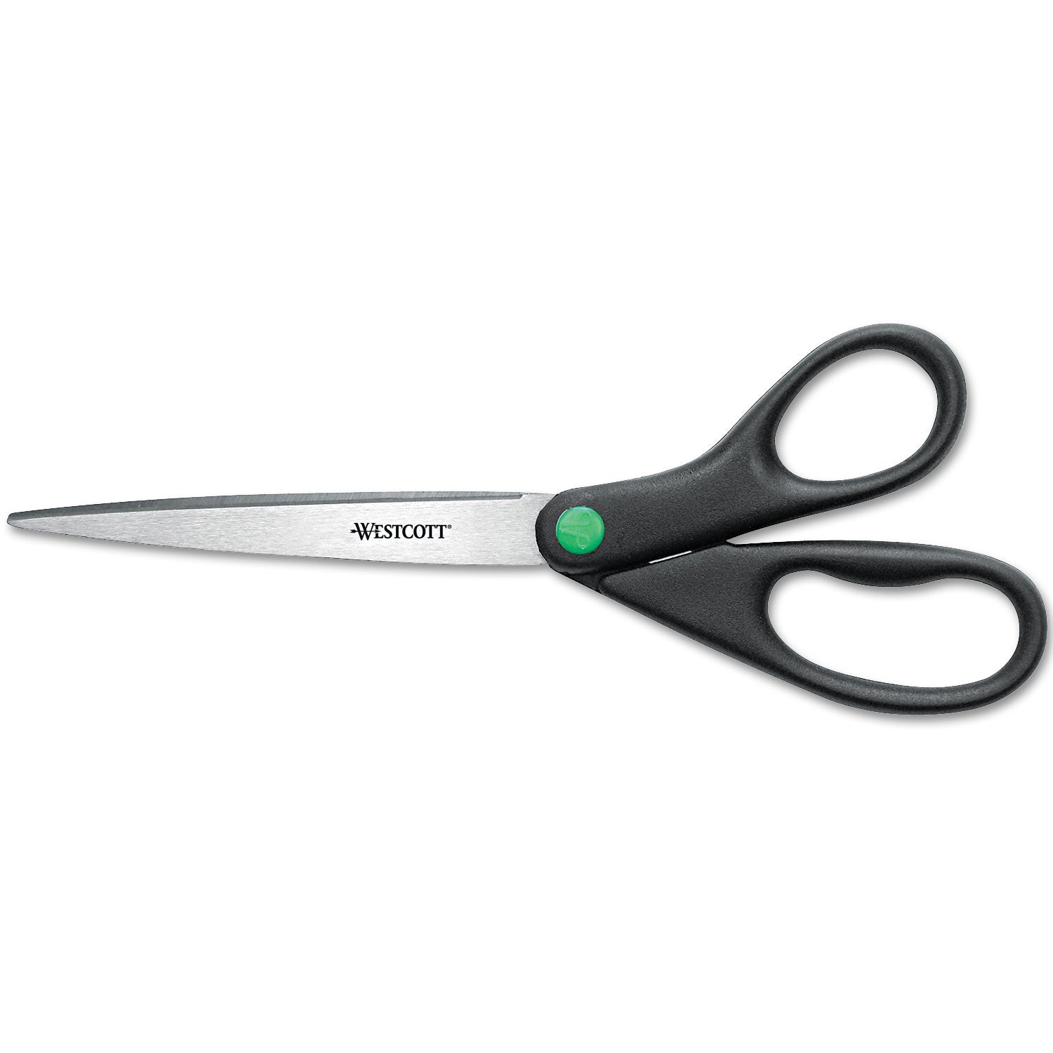 Westcott® KleenEarth Scissors, 9" Long, 3.75" Cut Length, Straight Black Handle