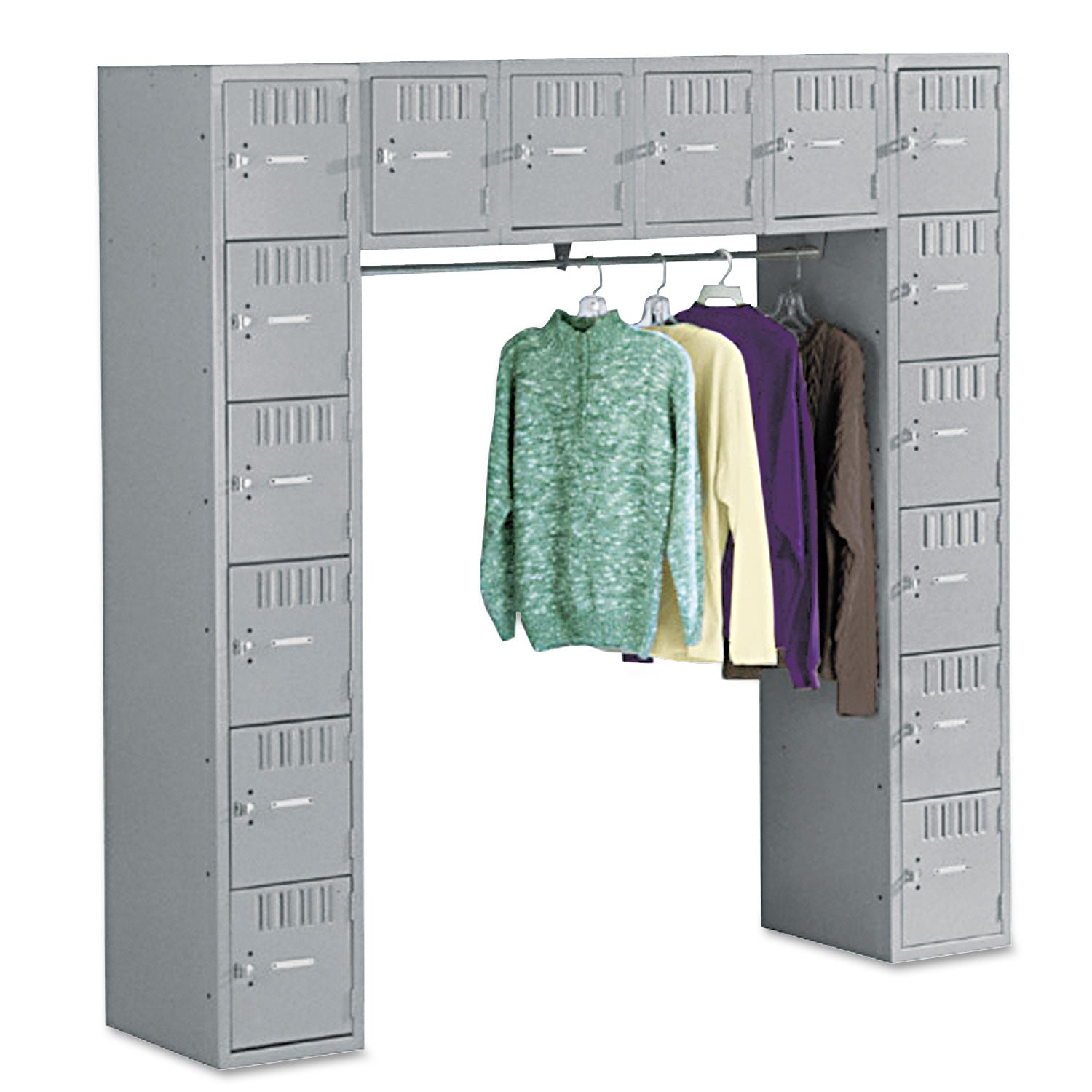 Box Compartments & Coat Bar | Tennsco, Gray
