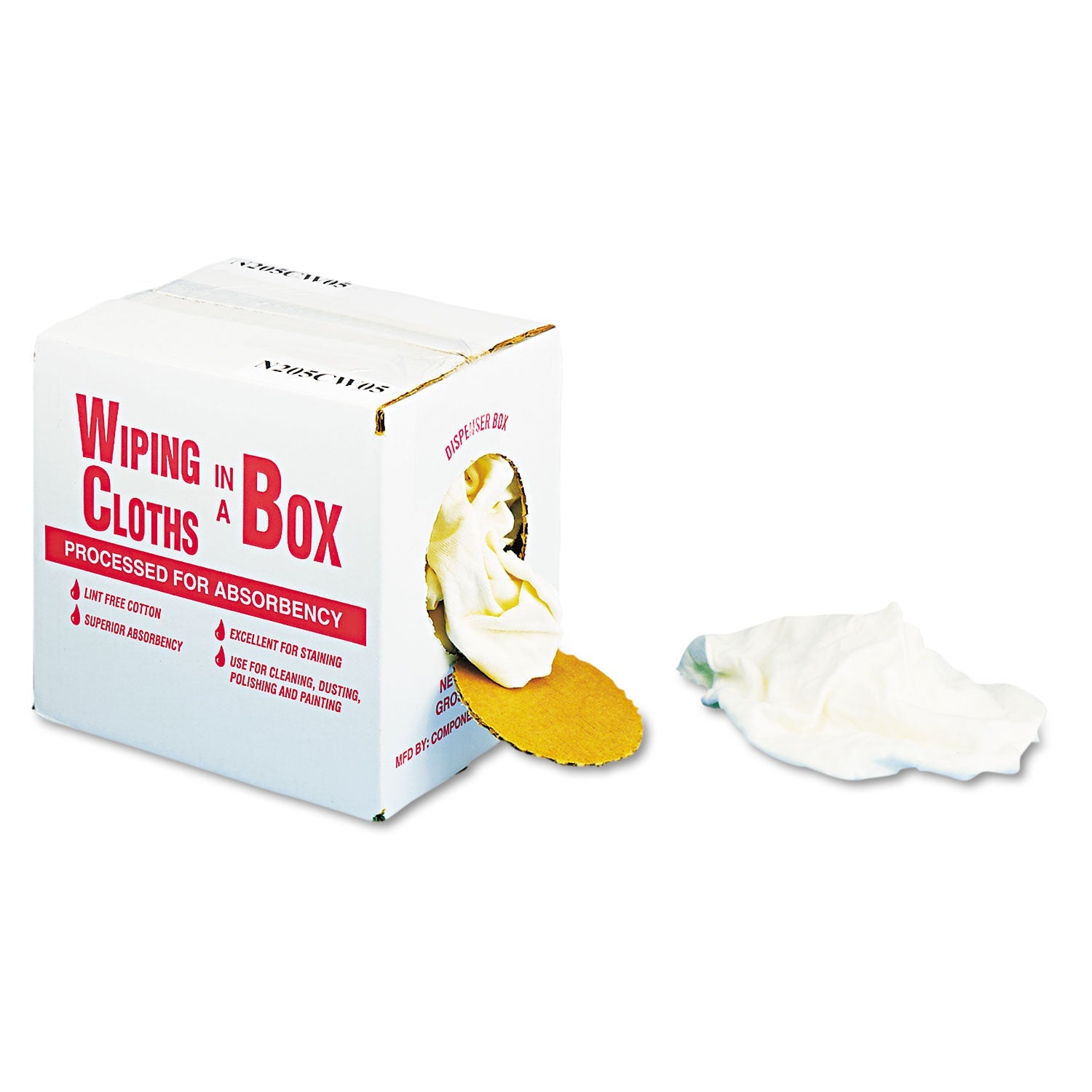 General Supply Multipurpose Reusable Wiping Cloths, Cotton, 5 lb Box, Assorted Sizes and Colors