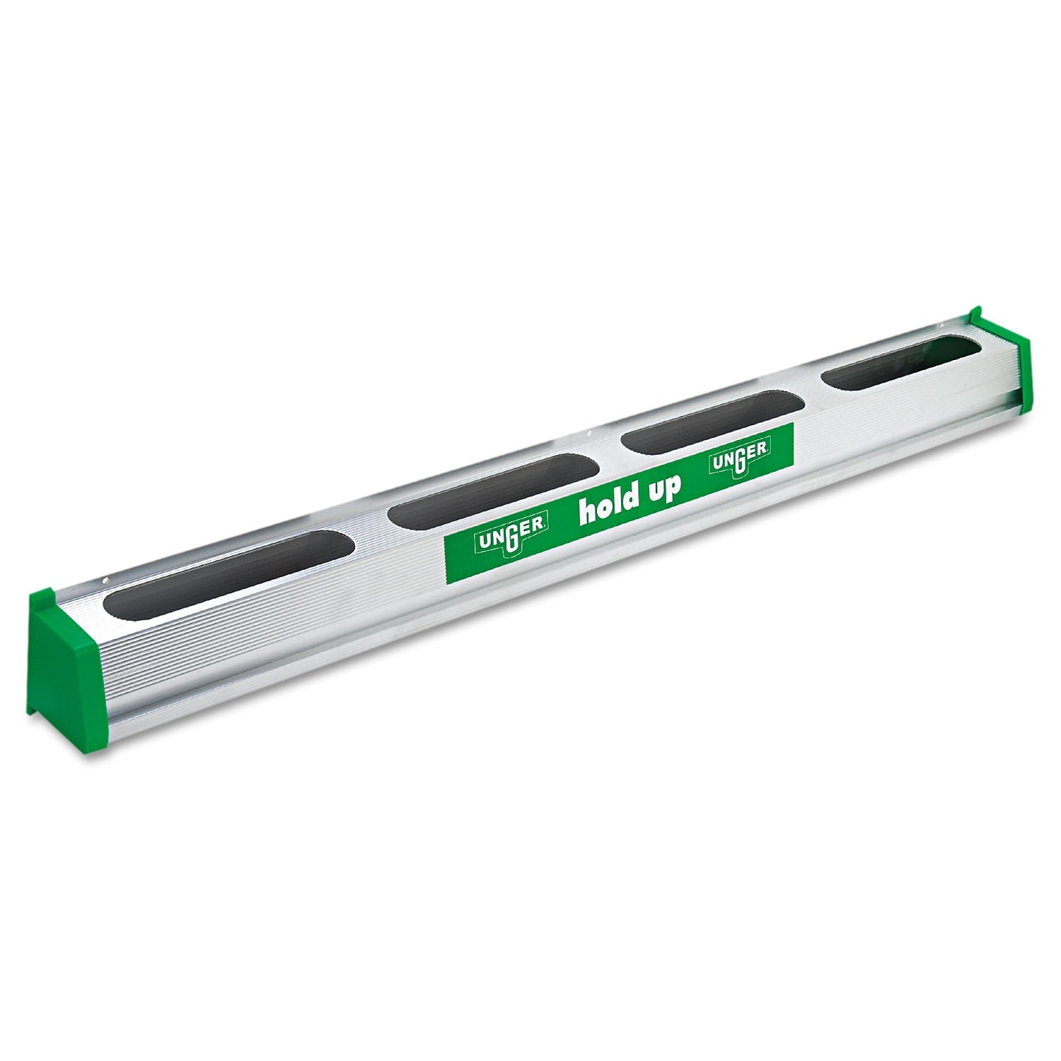 Unger® Hold Up Aluminum Tool Rack, 36w X 3.5d X 3.5h, Aluminum/green