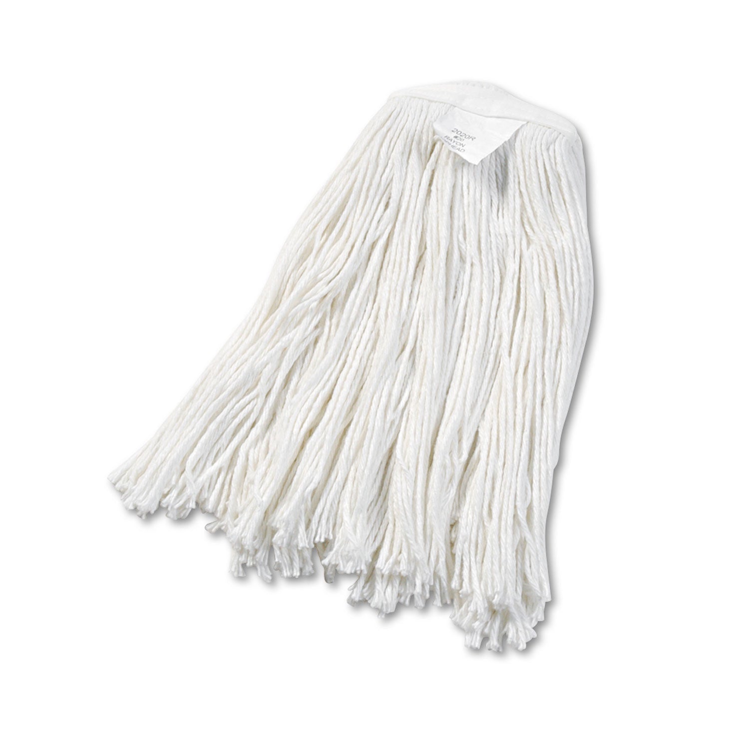Boardwalk® Cut-End Wet Mop Head, Rayon, No. 20, White
