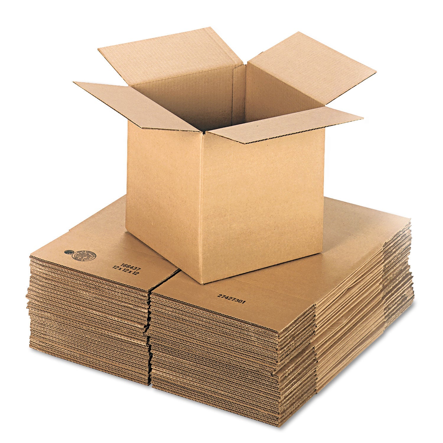 Universal® Cubed Fixed-Depth Corrugated Shipping Boxes, Regular Slotted Container, X-Large, 12" x 12" x 12", Brown Kraft, 25/Bundle