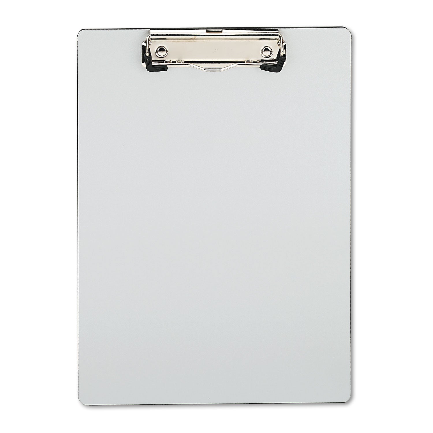 Plastic Brushed Aluminum Clipboard | Portrait