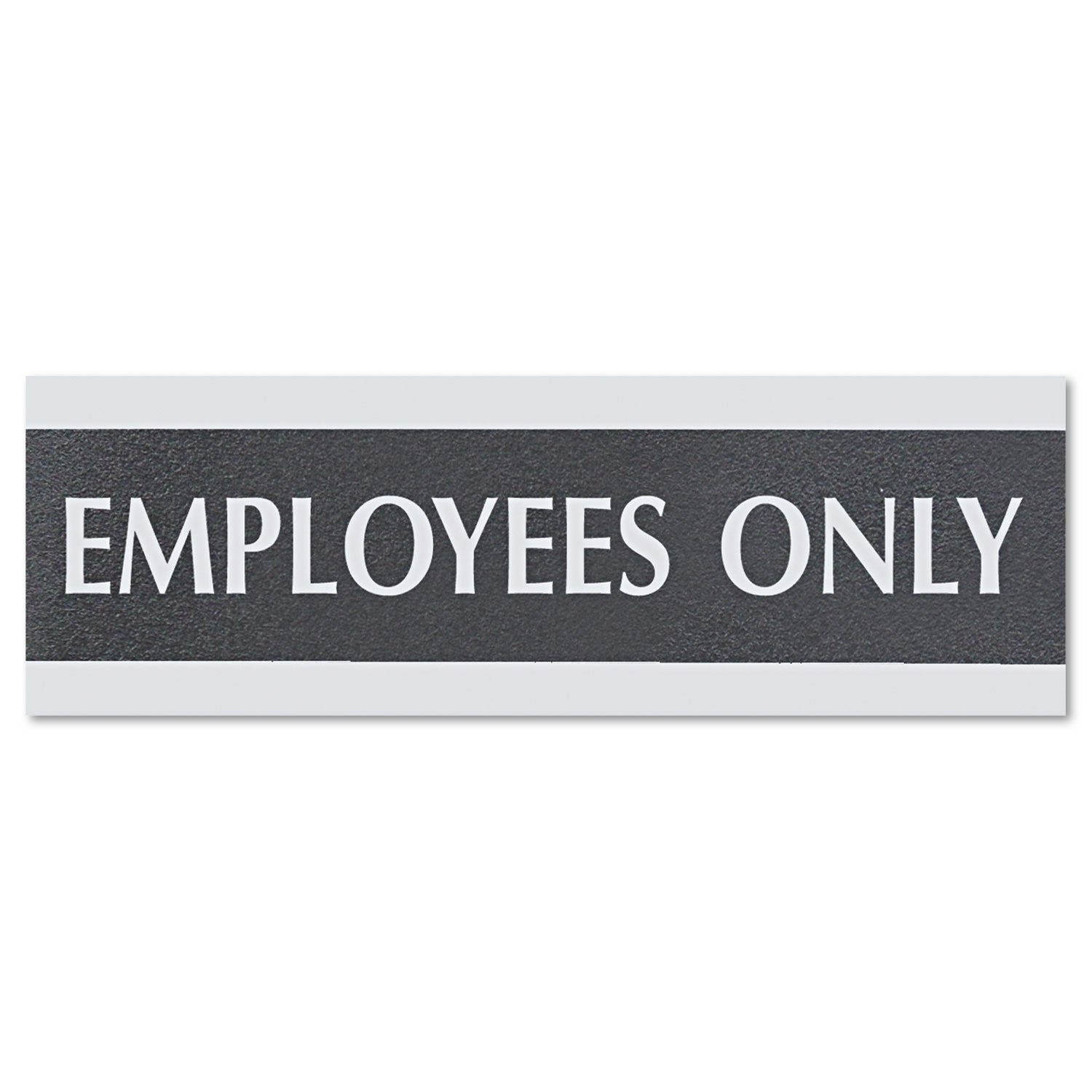 Employees Only Office Sign | 9x3 Black/Silver