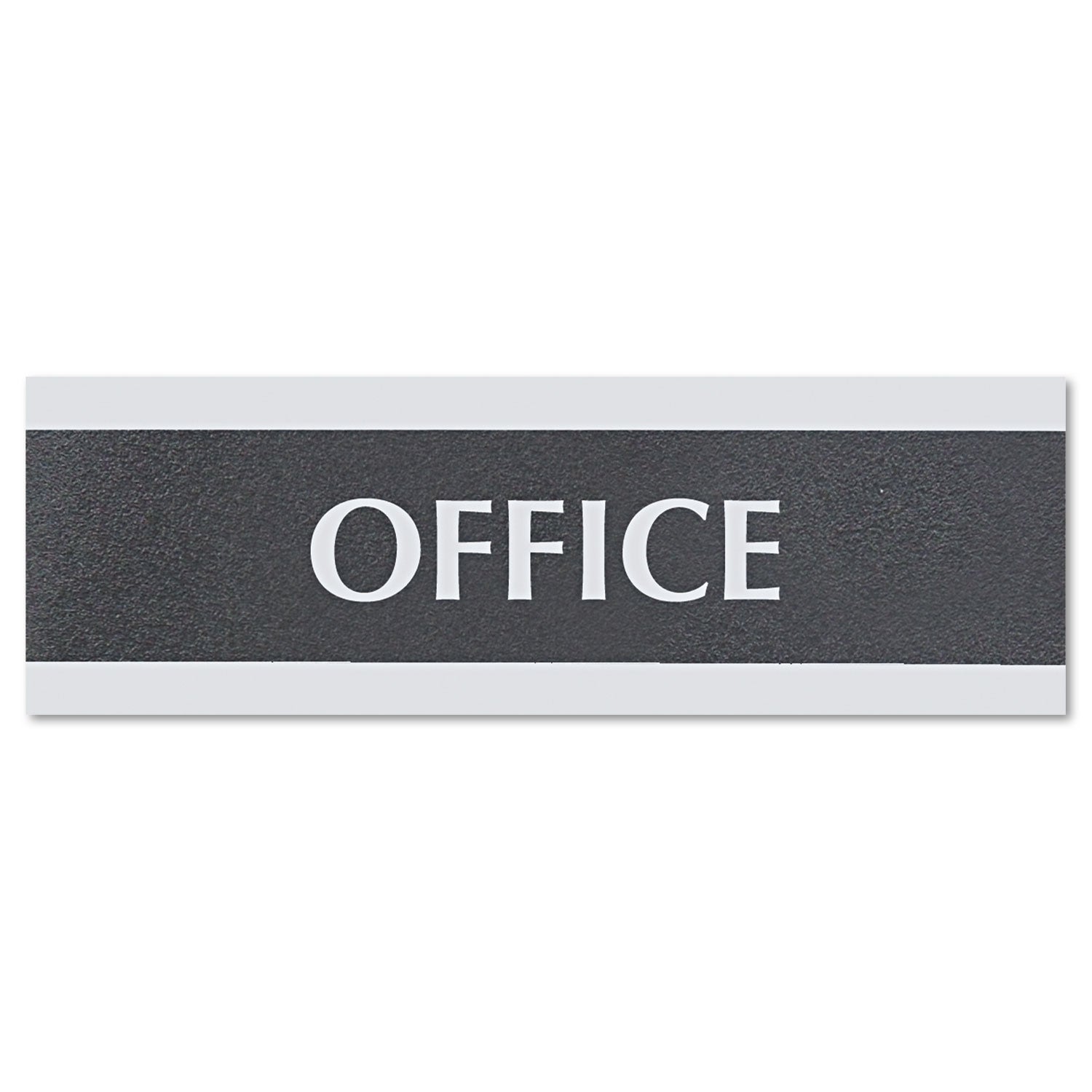 Century Series Office Sign | 9x3 Black/Silver