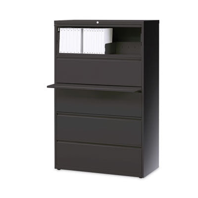 Lateral File Cabinet | Hirsh 5-Drawer, Charcoal