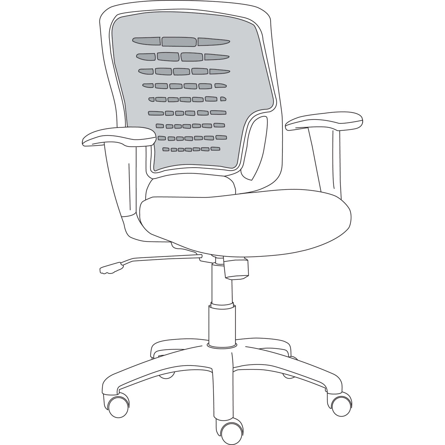 OIF Swivel/tilt Mesh Task Chair, Supports Up To 250 Lb, 17.71" To 21.65" Seat Height, Black - Bloom Skins