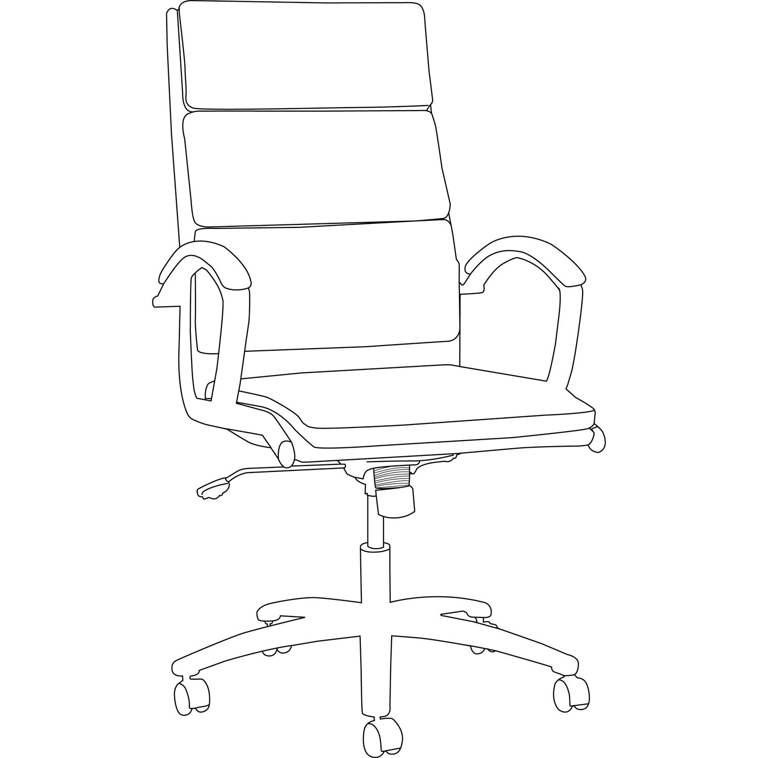 Alera® Alera Neratoli High-Back Slim Profile Chair, Faux Leather, 275 Lb Cap, 17.32" To 21.25" Seat Height, Black Seat/back, Chrome