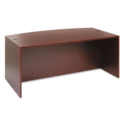 Valencia Bow Front Desk Shell | Mahogany | Alera®