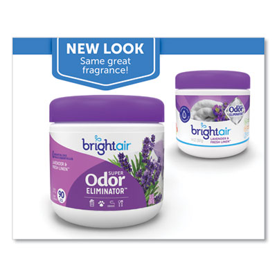 BRIGHT Air® Super Odor Eliminator, Lavender And Fresh Linen, Purple, 14 Oz Jar