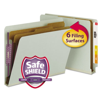End Tab Classification Folders | Gray-Green, 10