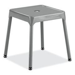 Steel Guest Stool | Backless, Silver