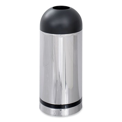 Waste Receptacle | 15 gal, Steel, Stainless/Blk