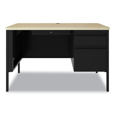Teachers Pedestal Desk | Hirsh 48" Maple/Black