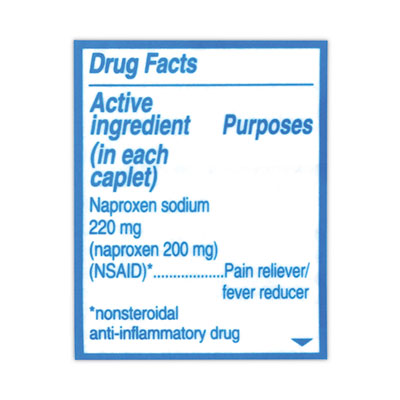 Aleve® Pain Reliever Tablets 220 mg, 320/Bottle - Bloom Skins