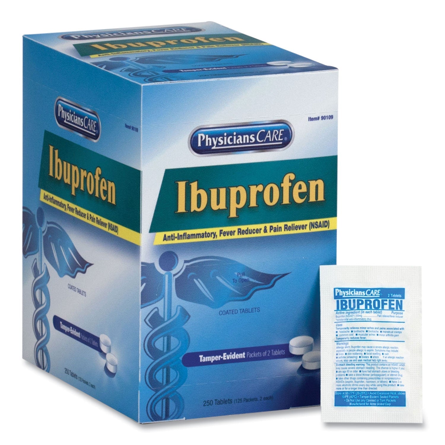 Ibuprofen Pain Reliever | Two-Pack | 125/Box