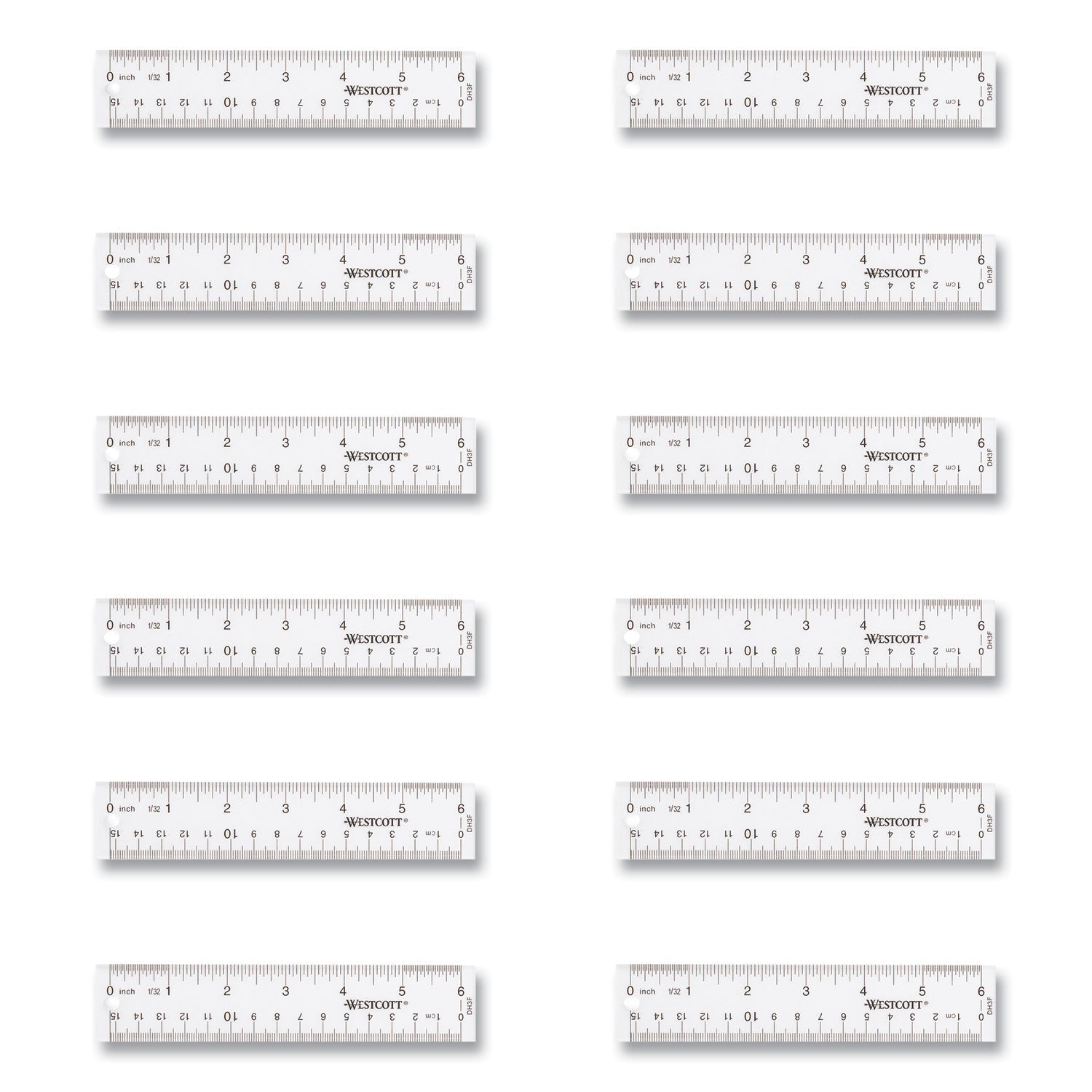 Clear Flexible Acrylic Ruler | 6" | 12-Box