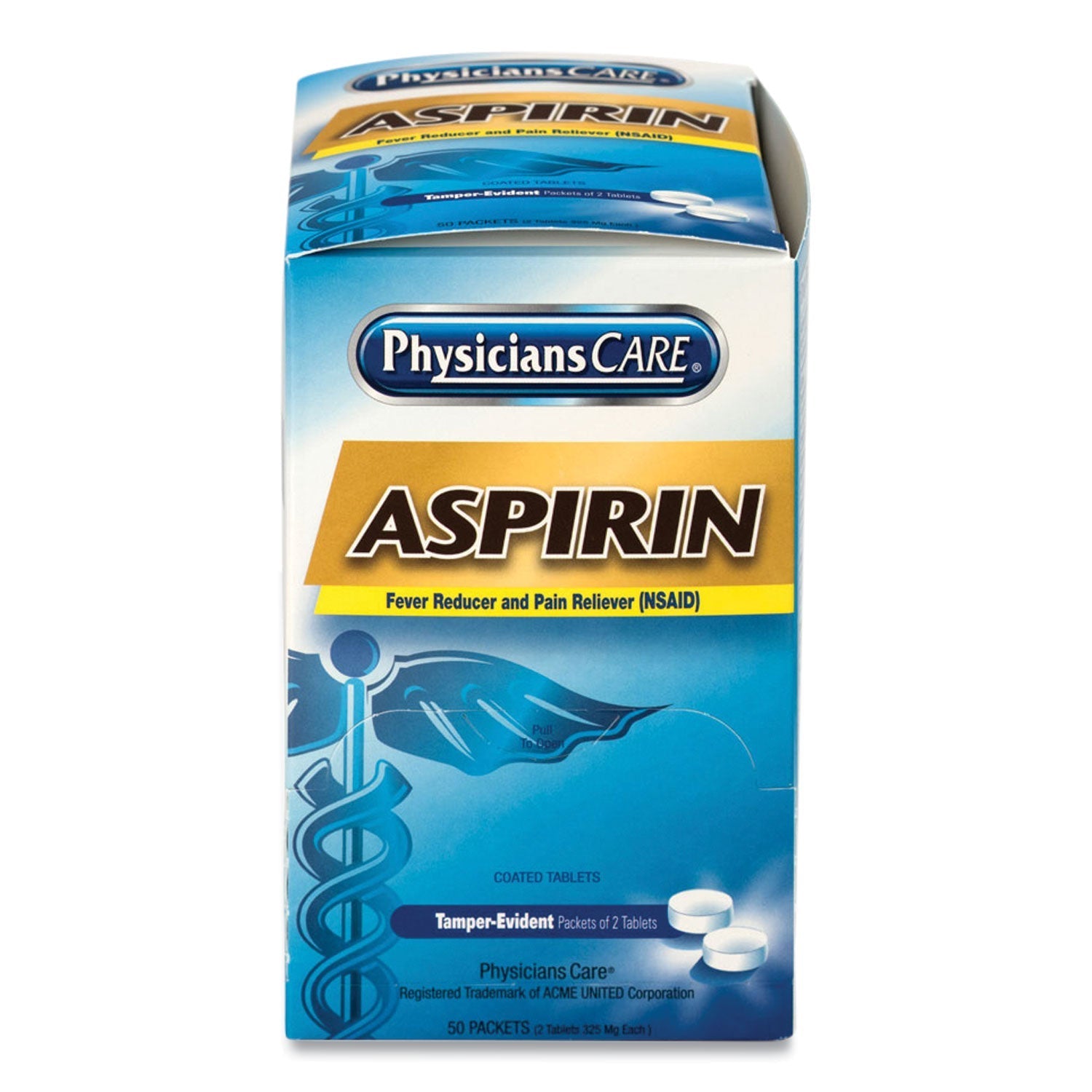 Aspirin Medication | Two-Pack | 50 Packs/Box