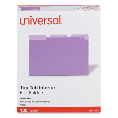 Universal Interior File Folders | Letter Violet