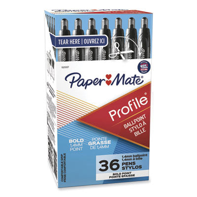 Paper Mate Profile Ballpoint Pen | Bold Black