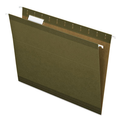 Reinforced Hanging File Folders | Green, 25/Box