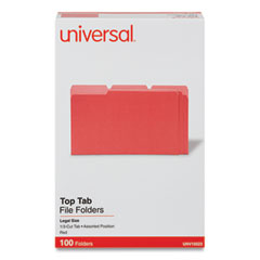 Deluxe Colored Top Tab File Folders | Legal, Red