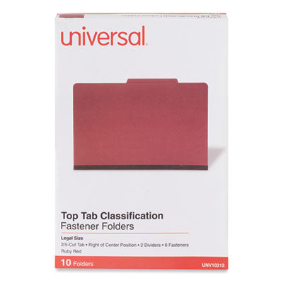 Pressboard Classification Folders | Legal, Red