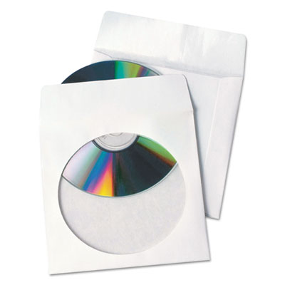 Tech-No-Tear Poly/Paper CD/DVD Sleeves | 100/Bx