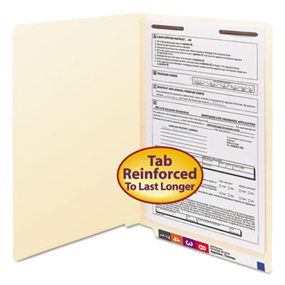 End Tab Fastener Folders | Legal, Manila, 50/Box